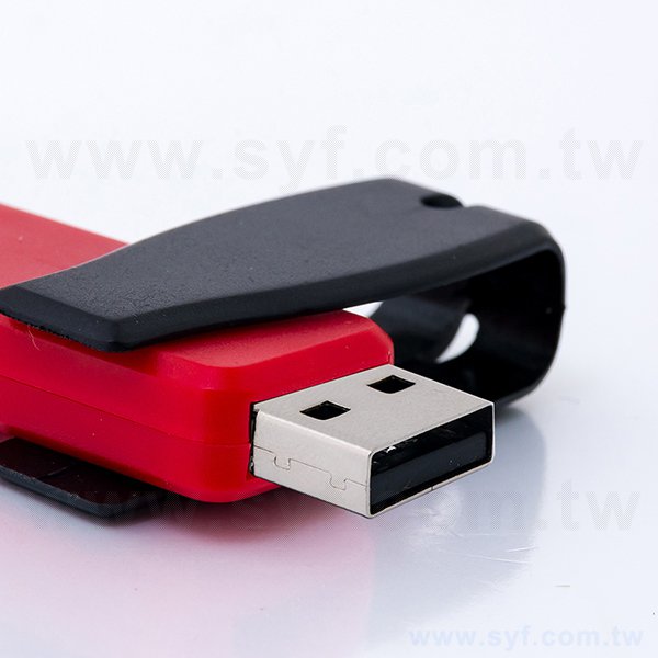 隨身碟-商務禮贈品旋轉USB-紅黑款塑膠隨身碟-客製隨身碟容量-採購訂製印刷推薦禮品_1